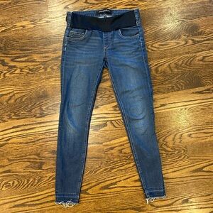 Prosperity Maternity Raw Hem Skinny Jeans, Size 26